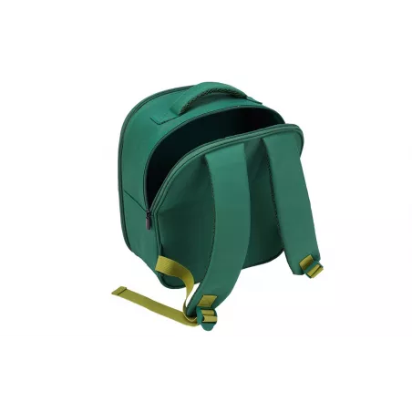 Mochila escolar 3D con diseño de selva tridimensional y tirantes ergonómicos acolchados.