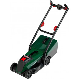 Cortacésped de juguete Bosch Garten-Rotak para niños con efectos de luz y sonidos mecánicos.