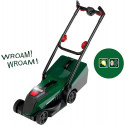 Cortacésped de juguete Bosch Garten-Rotak para niños con efectos de luz y sonidos mecánicos.