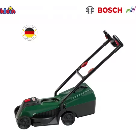 Cortacésped de juguete Bosch Garten-Rotak para niños con efectos de luz y sonidos mecánicos.
