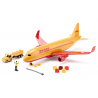 Avión de carga DHL con accesorios