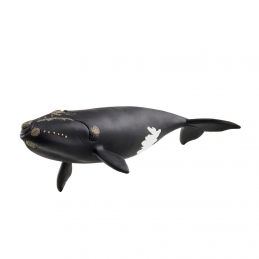 Figura de juguete de ballena franca glacial Schleich pintada a mano para niños y coleccionistas