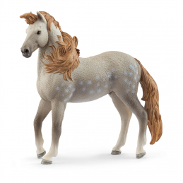 Figura de juguete de semental andaluz de Schleich detallada y pintada a mano.