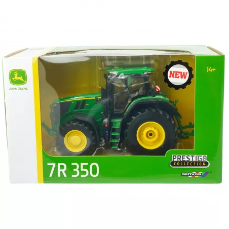 Tractor a escala 1:32 John Deere 7R 350 de Britains, réplica detallada para coleccionistas y dioramas agrícolas.