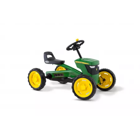 Kart de pedales BERG Buddy John Deere verde y amarillo para niños