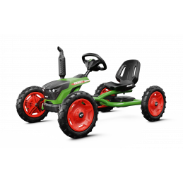 Kart de pedales BERG Buddy Fendt infantil con diseño de tractor verde y ruedas de tacos