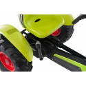 Kart de pedales BERG XL Claas BFR con diseño de tractor agrícola para niños.