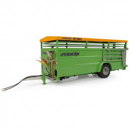 Remolque de ganado Joskin Betimax RDS G 6000 verde a escala 1:32 para coleccionistas de maquinaria agrícola.