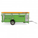 Remolque de ganado Joskin Betimax RDS G 6000 verde a escala 1:32 para coleccionistas de maquinaria agrícola.