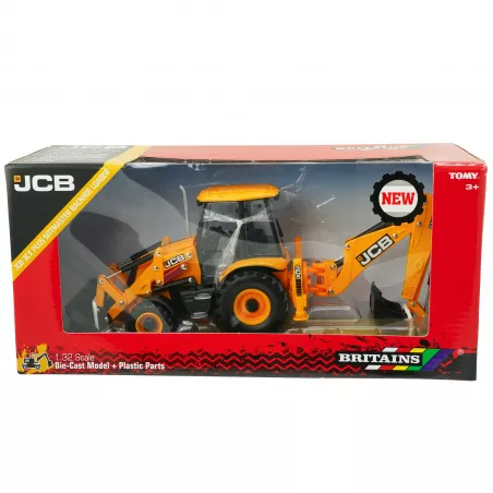 Réplica a escala 1:32 de la retroexcavadora JCB 3CX Plus Sitemaster de Britains