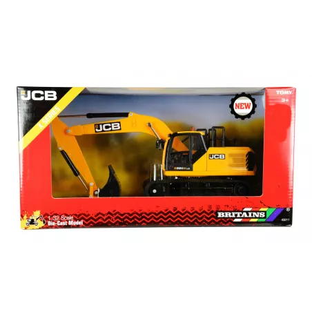 Réplica a escala 1:32 de la excavadora JCB 220X LC de Britains para coleccionistas.