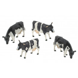 Figuras de vacas frisonas a escala 1:32 de Britains para maquetas y dioramas de granjas.