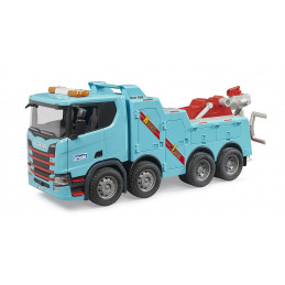 Camión de rescate de juguete Scania Super 560R BRUDER a escala 1:16 con luces y sonido