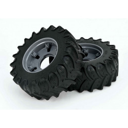 Ruedas delanteras de repuesto para tractor de juguete Bruder Deutz 8280 TTV a escala 1:16.
