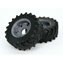 Ruedas traseras de repuesto escala 1:16 para tractor de juguete Deutz 8280 TTV Bruder.