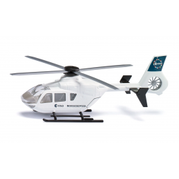 Helicóptero de juguete oficial de la ESA a escala de Siku para misiones de rescate.