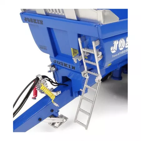 Remolque azul Joskin Trans-KTP 22/50 a escala 1:32 para coleccionistas y dioramas agrícolas.
