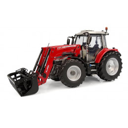 Tractor en miniatura Massey Ferguson 5S.115 con pala frontal FL.4121 a escala 1:32 para coleccionistas.