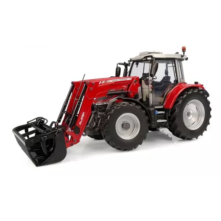 Tractor en miniatura Massey Ferguson 5S.115 con pala frontal FL.4121 a escala 1:32 para coleccionistas.