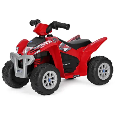 Quad eléctrico infantil Polaris Mini de Peg-Pérego para niños desde 1 año con luz y bocina.