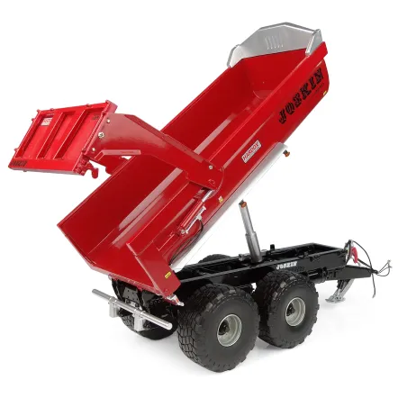 Remolque agrícola rojo JOSKIN TRANS-KTP 22/50 a escala 1:32 de metal y plástico para coleccionistas.