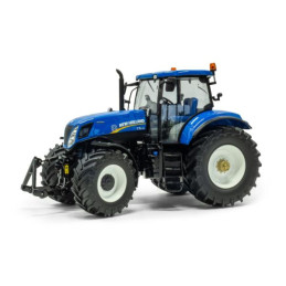 Tractor de colección New Holland T7.270 AutoCommand a escala 1:32 fabricado por ROS en metal.