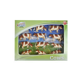 Set vacas rojas 12 unidades - escala 1:32