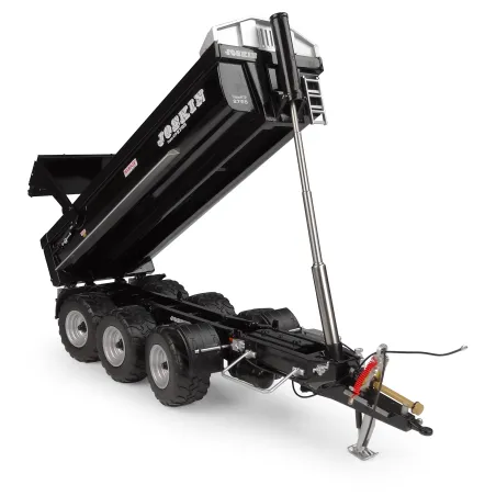 Remolque Joskin Trans-KTP 27/65 negro a escala 1:32 en metal y plástico para coleccionismo agrícola.