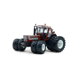 Réplica a escala del tractor Fiat 180-90 Turbo DT con doble rueda, miniatura de colección en metal y plástico.