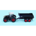 Tractor Fendt de juguete escala 1:50 con remolque basculante Krampe de SIKU