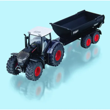 Tractor Fendt de juguete escala 1:50 con remolque basculante Krampe de SIKU