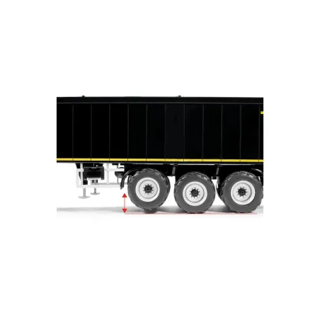 Remolque Krampe SB II 30/1070 negro a escala 1:32 de Wiking para colecciones agrícolas y dioramas.