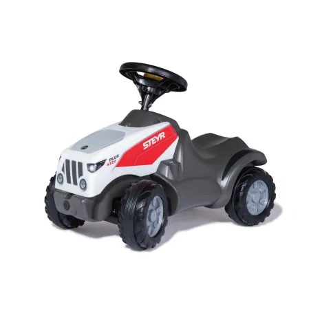 Tractor correpasillos rollyMinitrac Steyr Plus 4120 de Rolly Toys con capó abatible para niños.