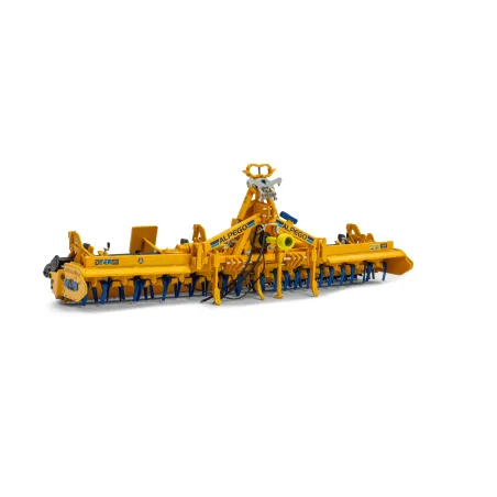 Grada rotativa Alpego DTEK PLUS 600 con rodillo Packer para preparación de suelo agrícola.