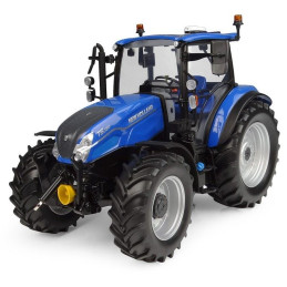Tractor en miniatura New Holland T5.120 a escala 1:32 de Universal Hobbies, réplica detallada de colección.