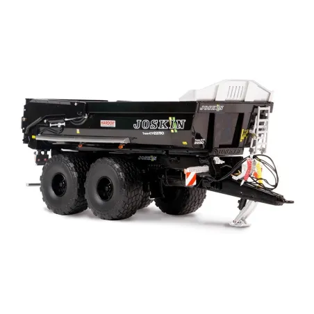 Remolque Joskin Trans-KTP 22/50 negro a escala 1:32 de Universal Hobbies para coleccionismo agrícola.