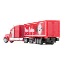 Camión navideño Freightliner SIKU escala 1:87 rojo con detalles cromados y motivos festivos de colección