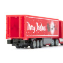 Camión navideño Freightliner SIKU escala 1:87 rojo con detalles cromados y motivos festivos de colección