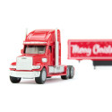 Camión navideño Freightliner SIKU escala 1:87 rojo con detalles cromados y motivos festivos de colección