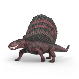 Figura detallada de Dimetrodon Schleich, juguete educativo del periodo Pérmico pintado a mano.
