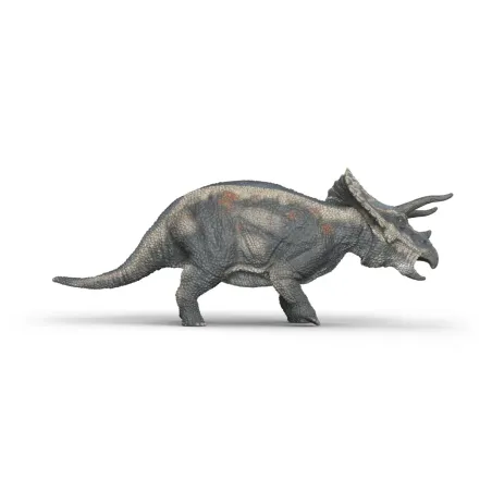 Figura realista de dinosaurio Triceratops de Schleich pintada a mano para juego educativo y coleccionistas.