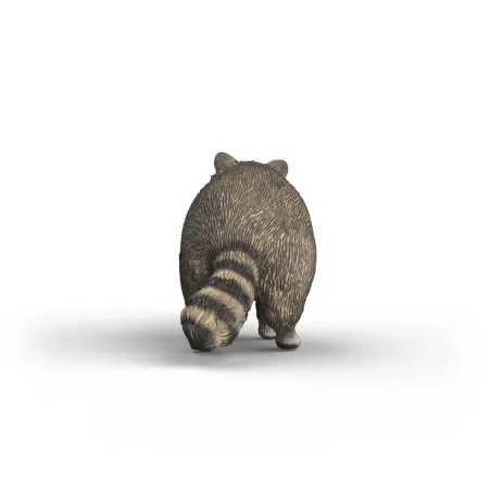 Figura de mapache de juguete Schleich pintada a mano con detalles realistas