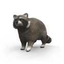 Figura de juguete de mapache de Schleich pintada a mano con detalles realistas para coleccionistas y niños.