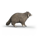 Figura de mapache de juguete Schleich pintada a mano con detalles realistas