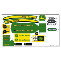 Set de pegatinas de repuesto para tractor infantil Peg-Pérego John Deere Ground Force.