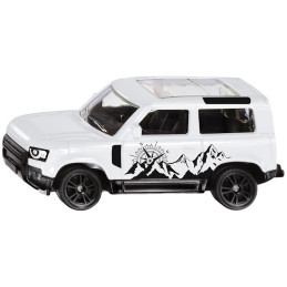 Miniatura Land Rover Defender 90 de Siku a escala 1:87, juguete de metal y plástico para coleccionistas.