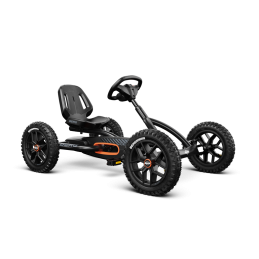Kart de pedales BERG Buddy Negro para niños con sistema de frenado BFR y neumáticos de gran agarre.