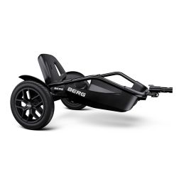 Remolque pasajero BERG Buddy Rally para kart de pedales infantil, ideal para transportar juguetes al aire libre.