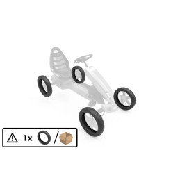 Neumático liso 12.5x2.50-9 para karts Berg, ideal para superficies firmes con agarre óptimo.