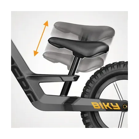 Bicicleta infantil BERG Bike Cross gris con freno de mano de alta precisión y diseño ergonómico ajustable.